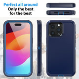 Shockproof Armor Hard Plastic Case with Belt Clip for iPhone 15 Plus Pro Max