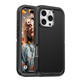 Shockproof Armor Hard Plastic Case with Belt Clip for iPhone 16 Plus Pro Max