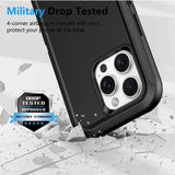 Shockproof Armor Hard Plastic Case with Belt Clip for iPhone 16 Plus Pro Max