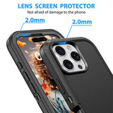 Shockproof Armor Hard Plastic Case with Belt Clip for iPhone 16 Plus Pro Max