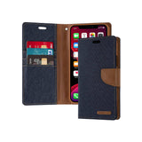 Goospery Canvas Diary Wallet Case With Card Slots for Samsung Galaxy S9 / S9+