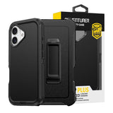 Shockproof Armor Hard Plastic Case with Belt Clip for iPhone 16 Plus Pro Max