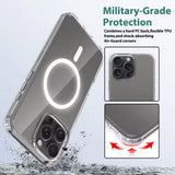 Clear Hybrid Magsafe Case with Magnetic Ring for iPhone 16 Plus Pro Max