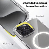 Clear Hybrid Magsafe Case with Magnetic Ring for iPhone 16 Plus Pro Max