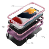 Shockproof Robot Armor Hard Plastic Case with Belt Clip for iPhone 14 Pro Max