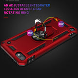 Heavy Duty Case with 360° Rotating Ring Kickstand for iPod Touch 7/iPod Touch 6/iPod Touch 5