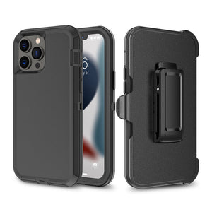 Shockproof Robot Armor Hard Plastic Case with Belt Clip for iPhone 14 Pro Max