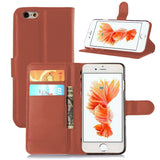 Wallet Flip Leather Case With Card Slots TPU Cover for iPhone 6 / 6S