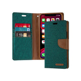 Mercury Goospery Canvas Diary Wallet Case With Card Slots for iPhone 11