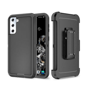 Shockproof Robot Armor Hard Plastic Case with Belt Clip for Samsung S21 FE 5G